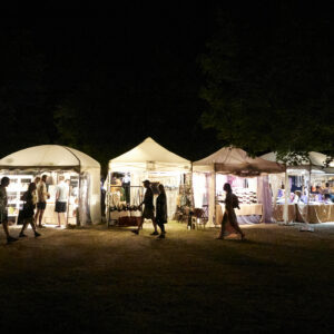 Craft vendors at night