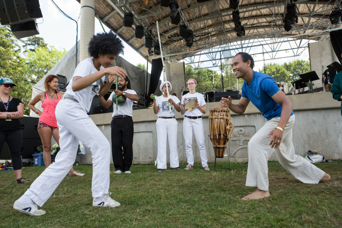 Drum and Dance Capoeira Angola with Hélio Sousa, Vanessa Tignanelli 2017