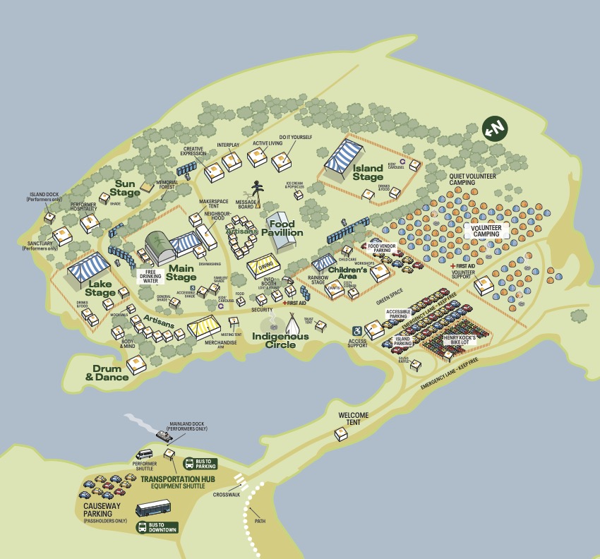 Hillside 2026 Island Map