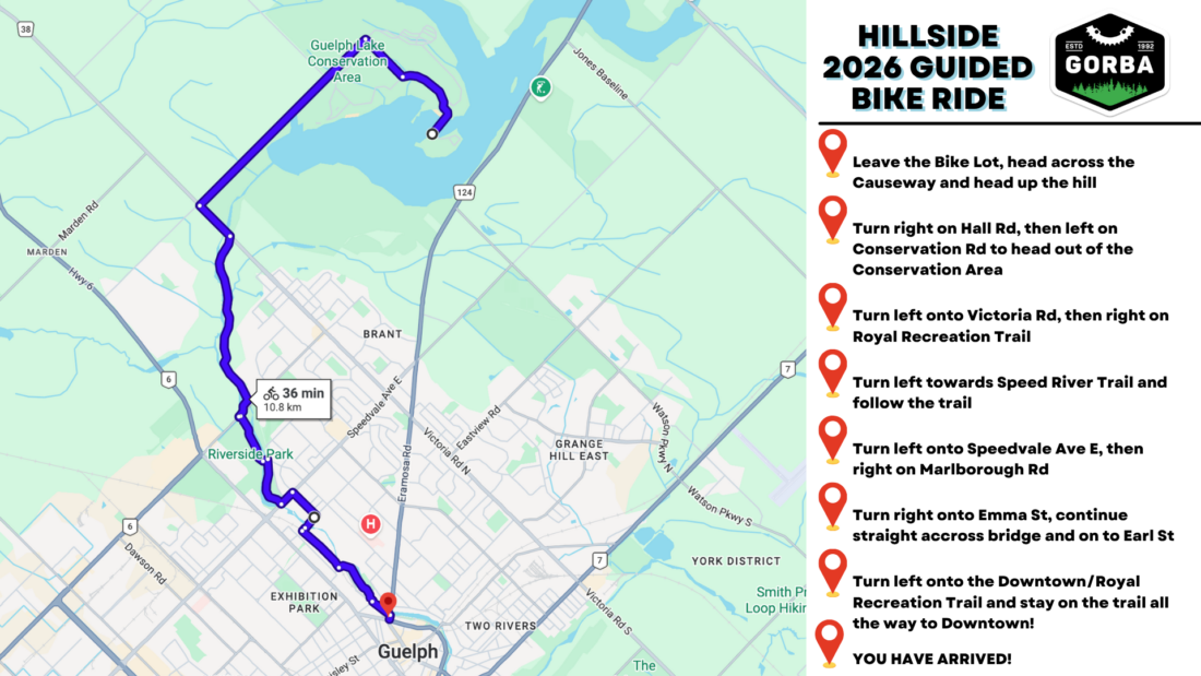 Hillside 2026 Bike Ride Route