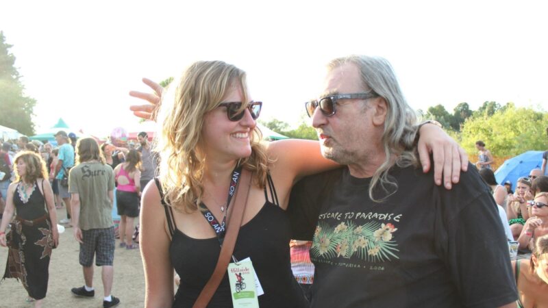 The Blackman Family's Hillside Story - Brittney and her father at Hillside Festival